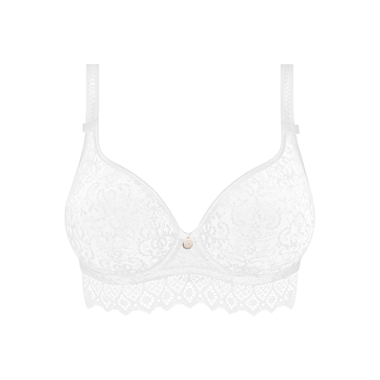 Cassiopee White Longline Plunge Bra