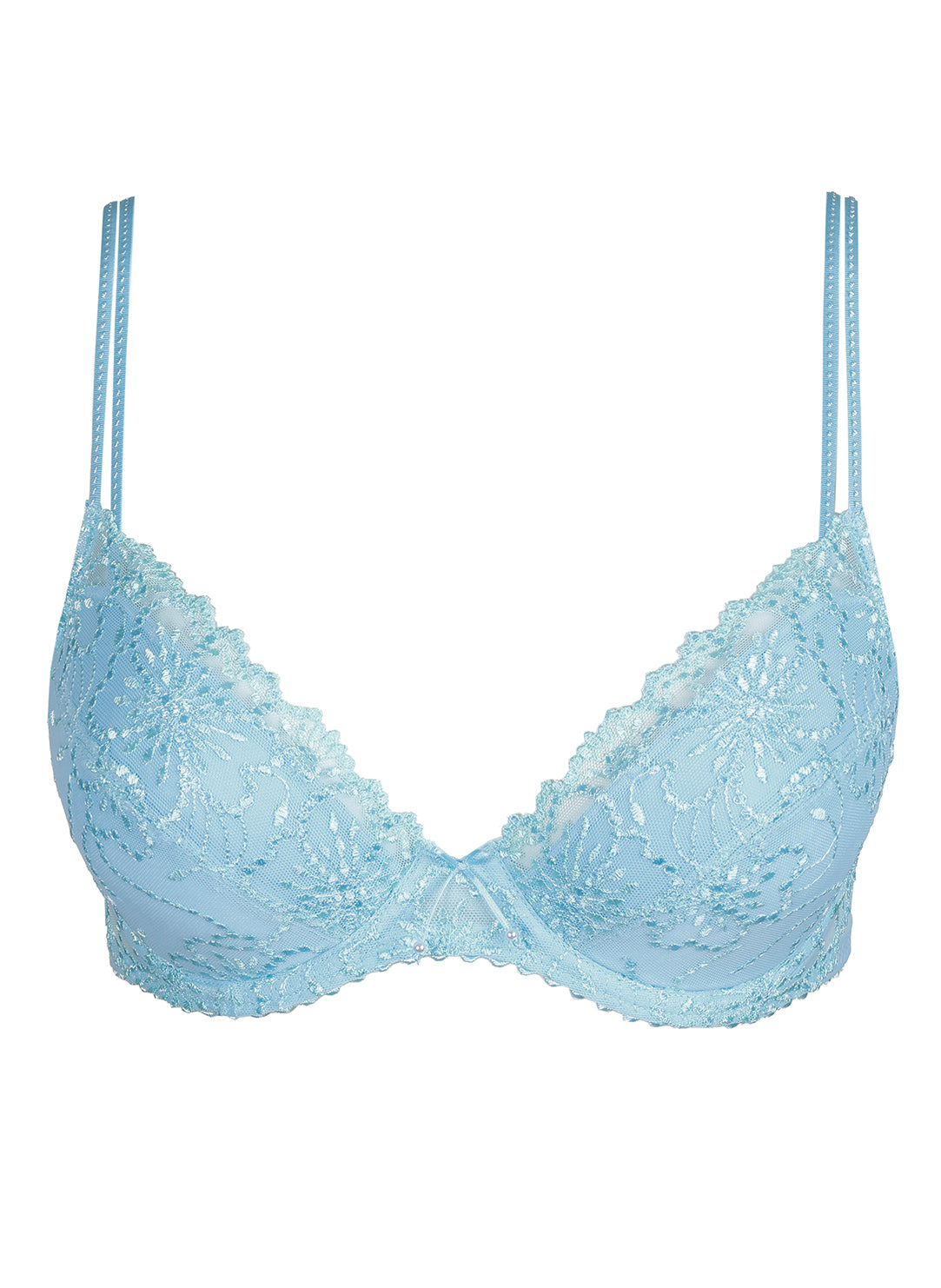 Jane Milky Blue Push-up Bra Removable Pads