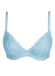 Jane Milky Blue Push-up Bra Removable Pads