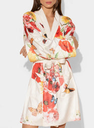 Bouquet Ivory Floral Short Robe
