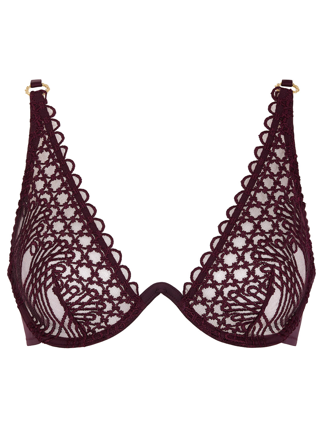 Eloge Du Desir Deep Berry Single Wired Triangle Bra