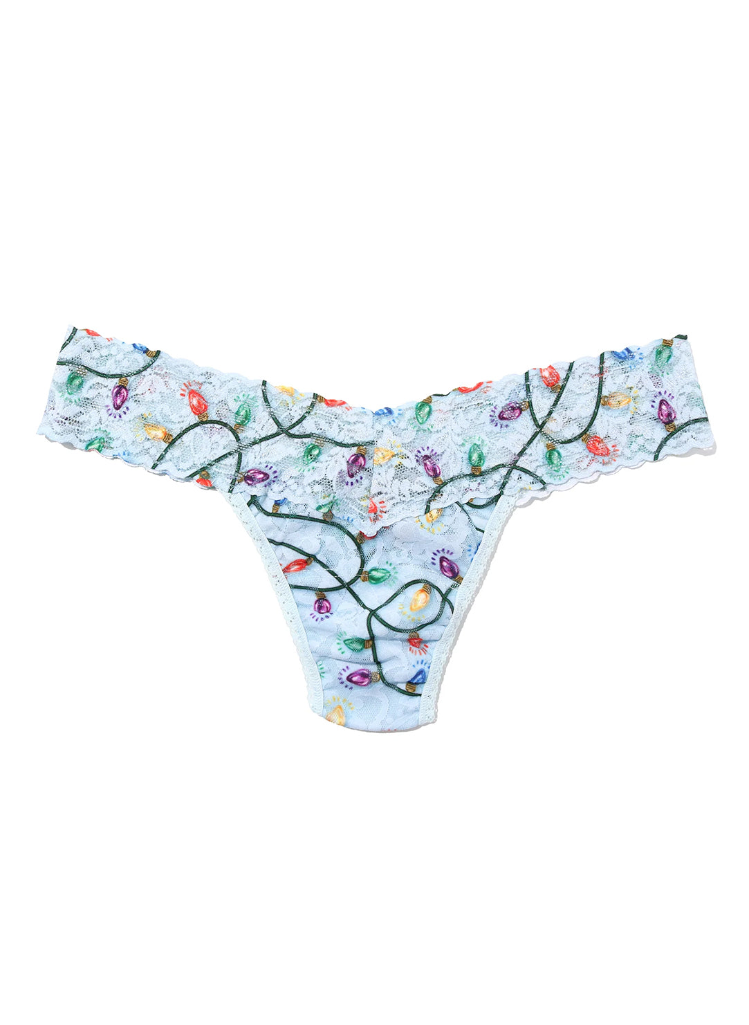 Signature Lace Decked Out Printed Low Rise Thong