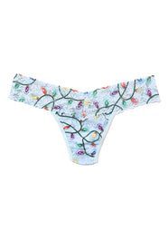 Signature Lace Decked Out Printed Low Rise Thong