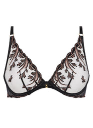 Cosmic Romance Black Star Triangle Plunge Bra