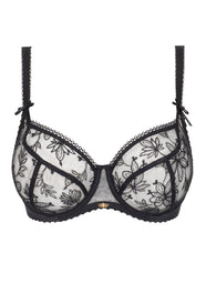 Alix Black Low Necked Bra