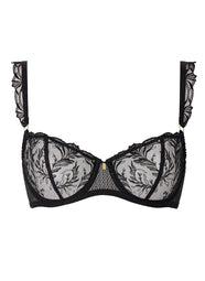 Hidden Treasure Black Demi Cup Bra