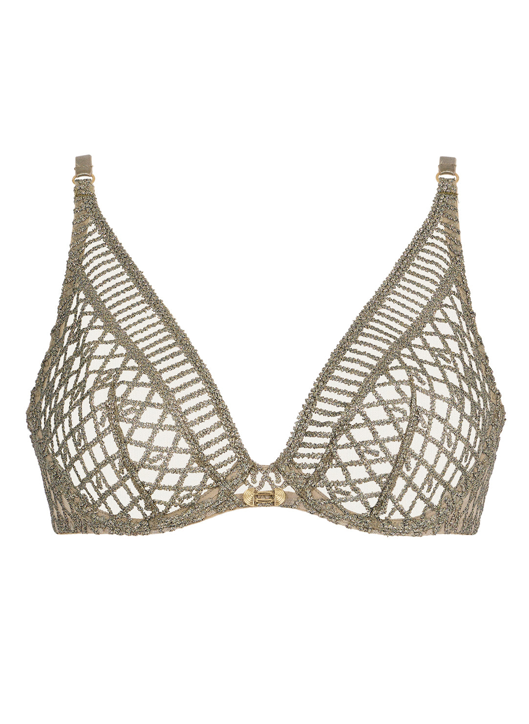 Stardust Dream Nile Green Triangle Plunge Bra