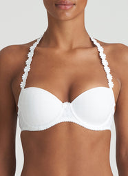 Avero White Padded Balcony Bra