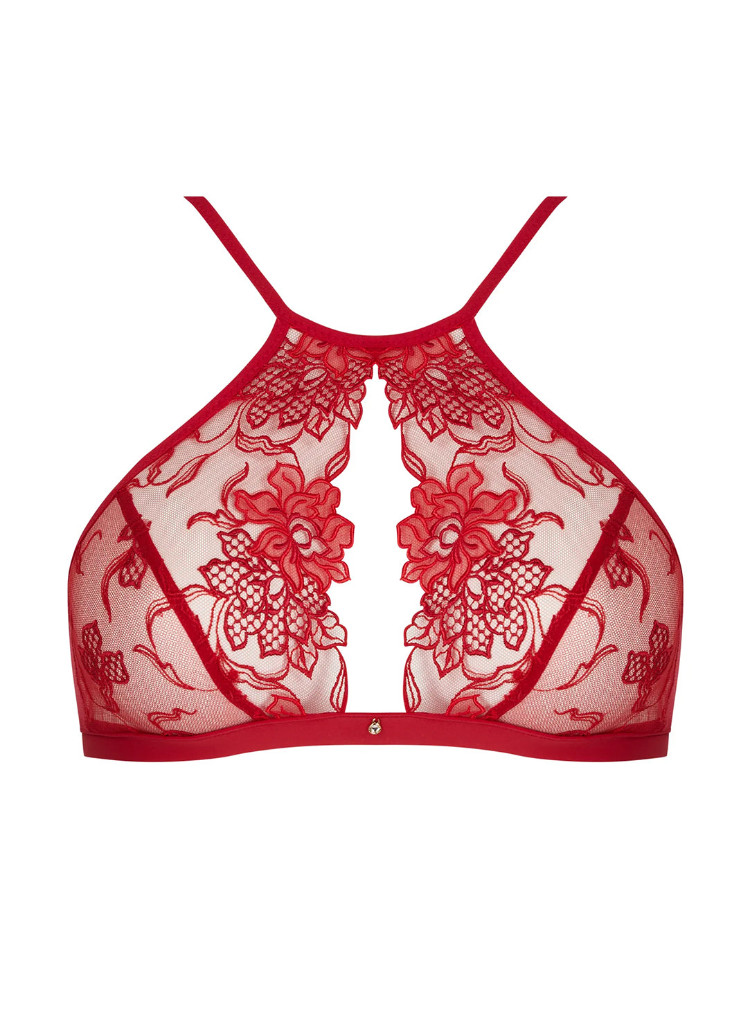 Adorable En Sexy Rouge Effusion Halter Non Wire Bra