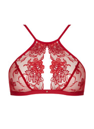 Adorable En Sexy Rouge Effusion Halter Non Wire Bra