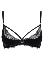 Love Vertigo Black Open Shelf Bra