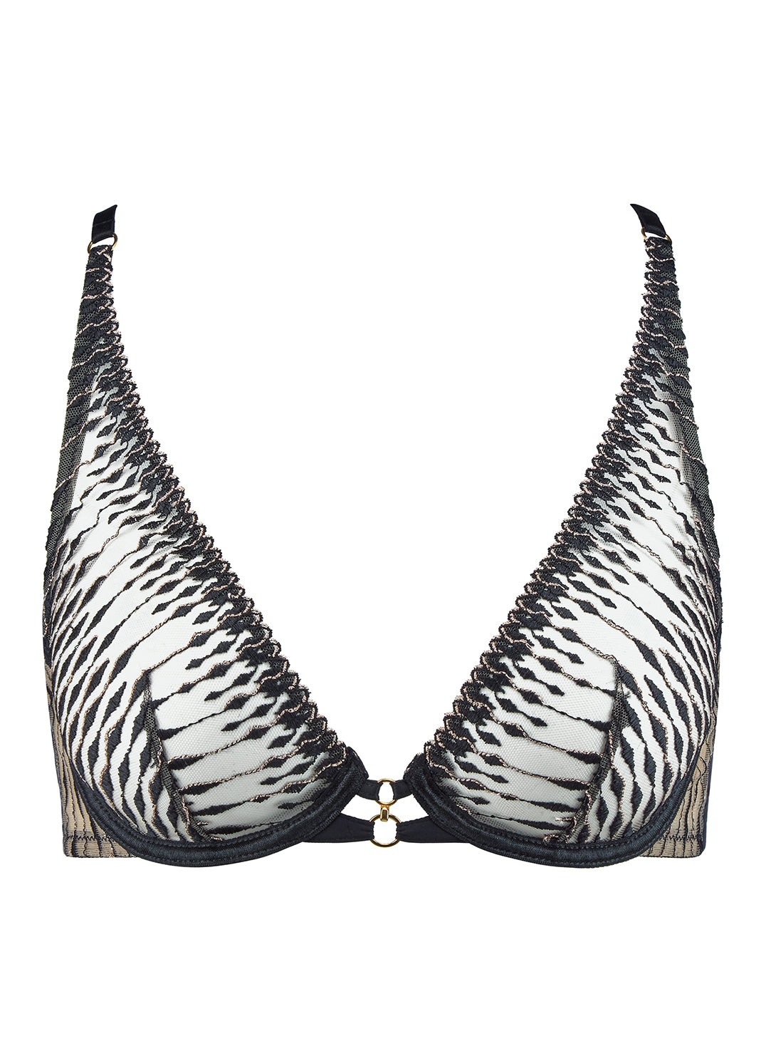 Voodoo Kiss Black Triangle Plunge Bra