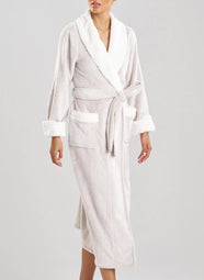 Frosted Faux Fur Cashmere Long Robe