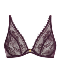 Mystery of Love Plum Triangle Plunge Bra