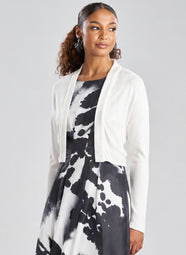 Lightweight Knit White Bolero