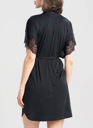Enchant Black Short Robe