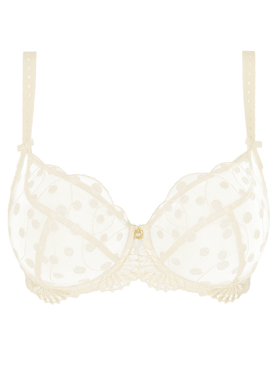 Tess Cream Low Necked Bra