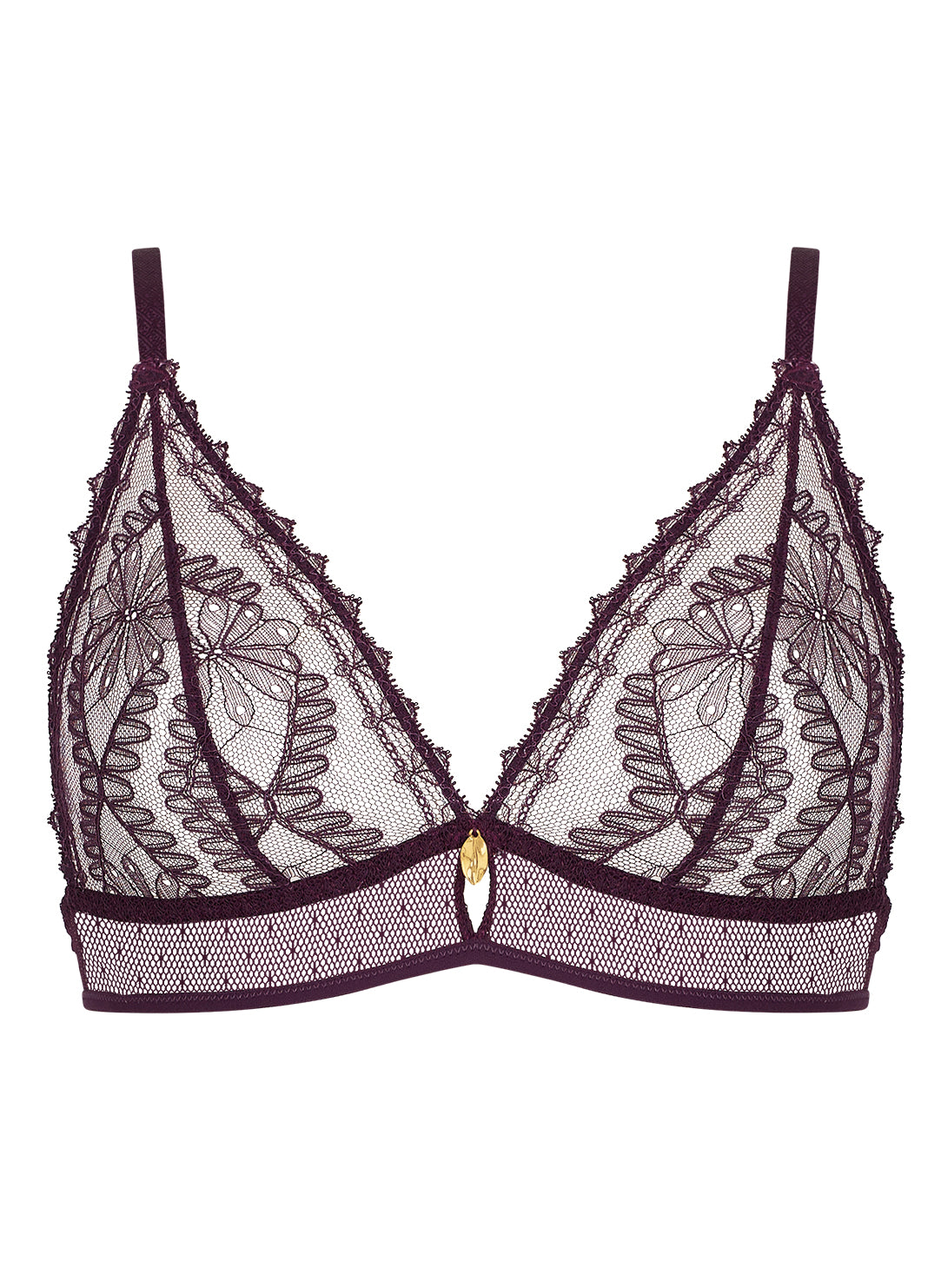 Mystery of Love Plum Non Wire Triangle Bra