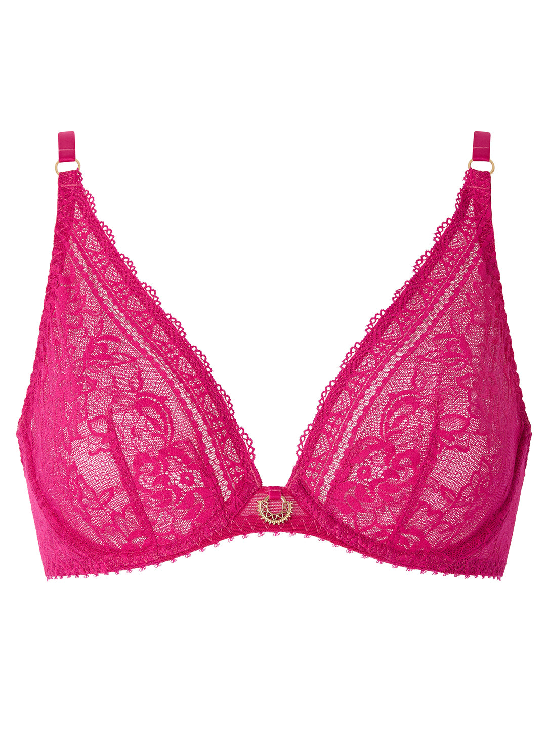 Ivresse Baroque Pink Triangle Plunge Bra