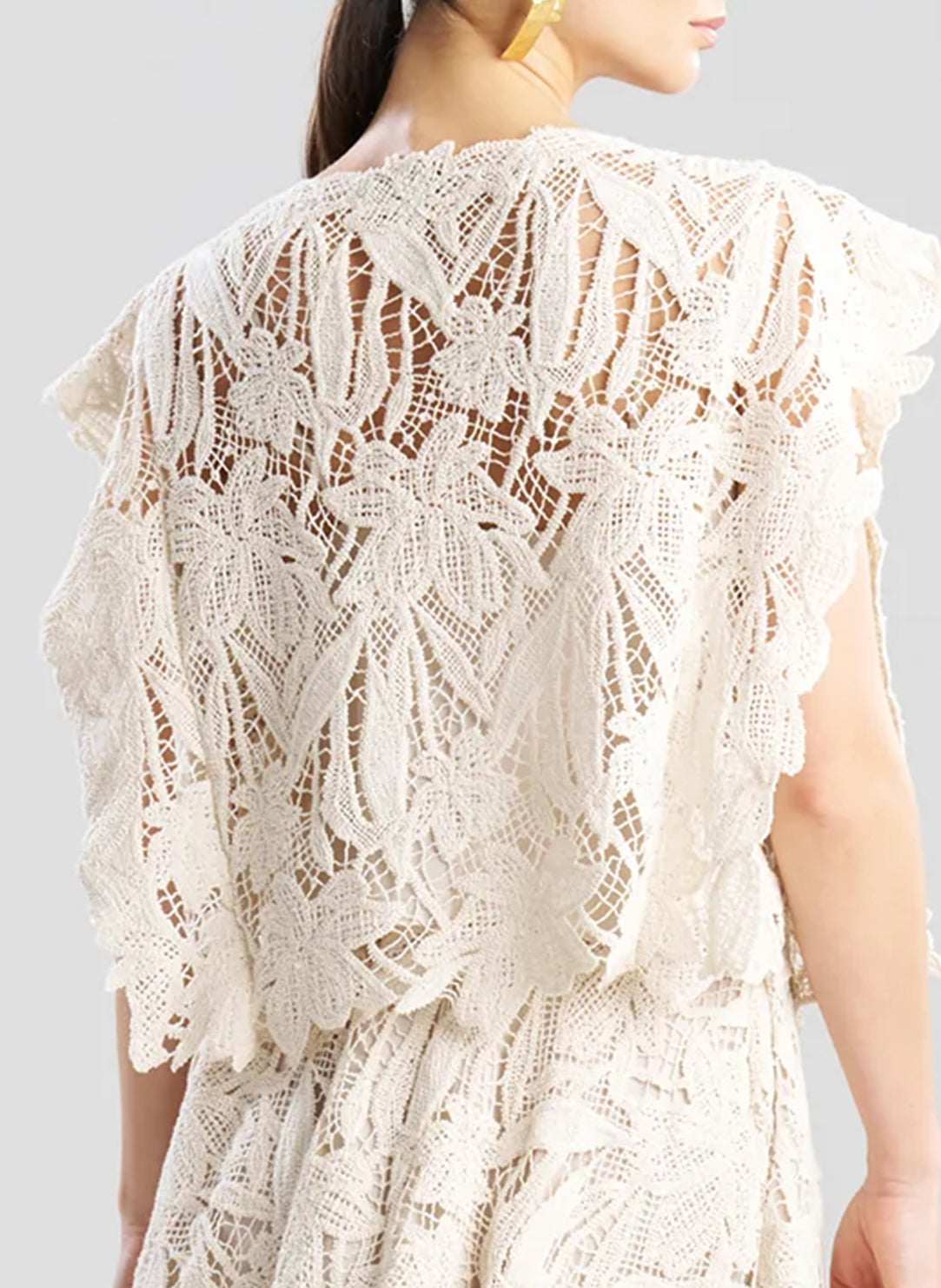 Crochet Lace Parchment Square Top