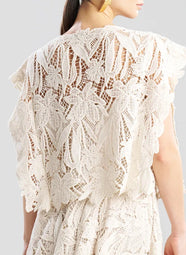 Crochet Lace Parchment Square Top