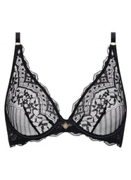 Love Vertigo Black Triangle Plunge Bra