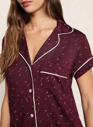 Gisele Printed Starlight Wildberry Relaxed Short PJ Set