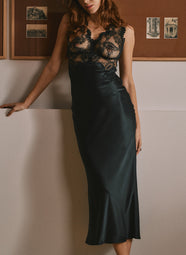 Daniella Satin Noir Gown