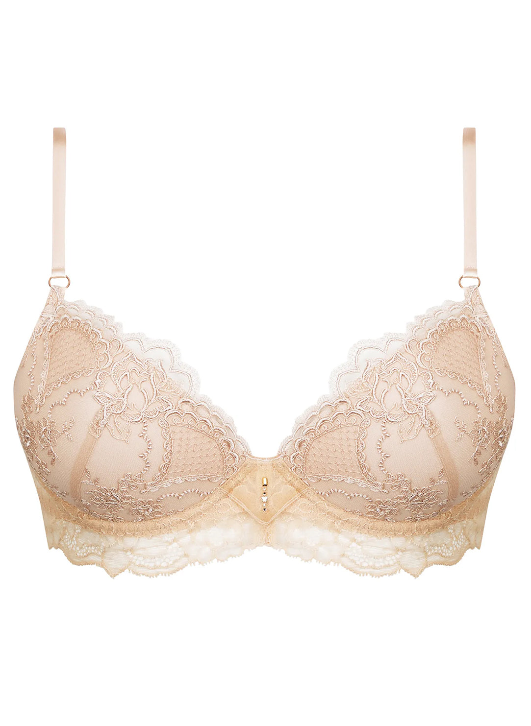 Sublime En Dentelle Beige Contour Bra