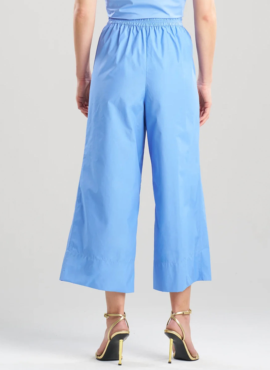 Techno Poplin Blue Iris Cropped Pants