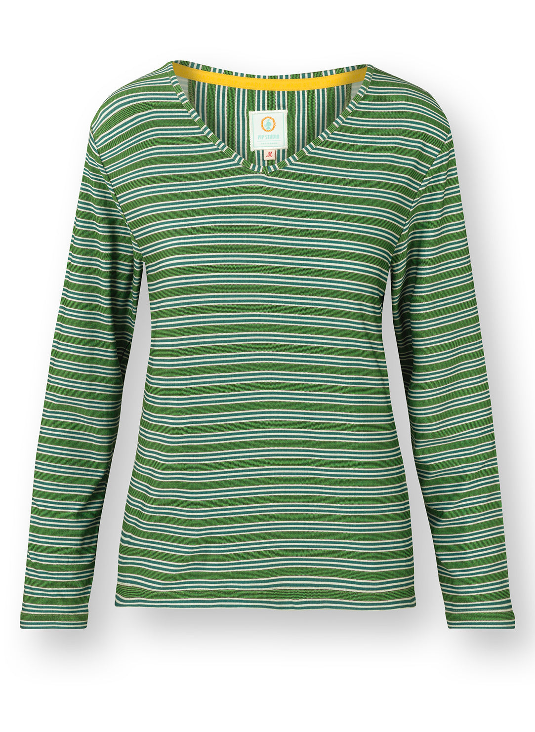 Kente Stripe Green Trice Long Sleeve Top