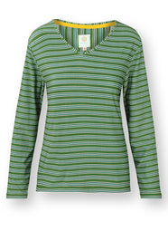 Kente Stripe Green Trice Long Sleeve Top