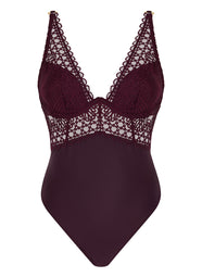 Eloge Du Desir Deep Berry Single Wired Bodysuit