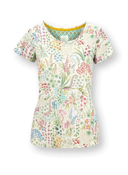 Querida White Tilly Short Sleeve Top