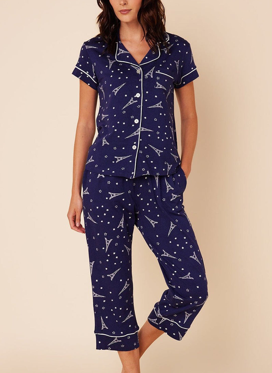 Etoile Short Sleeve Capri Pajama Set