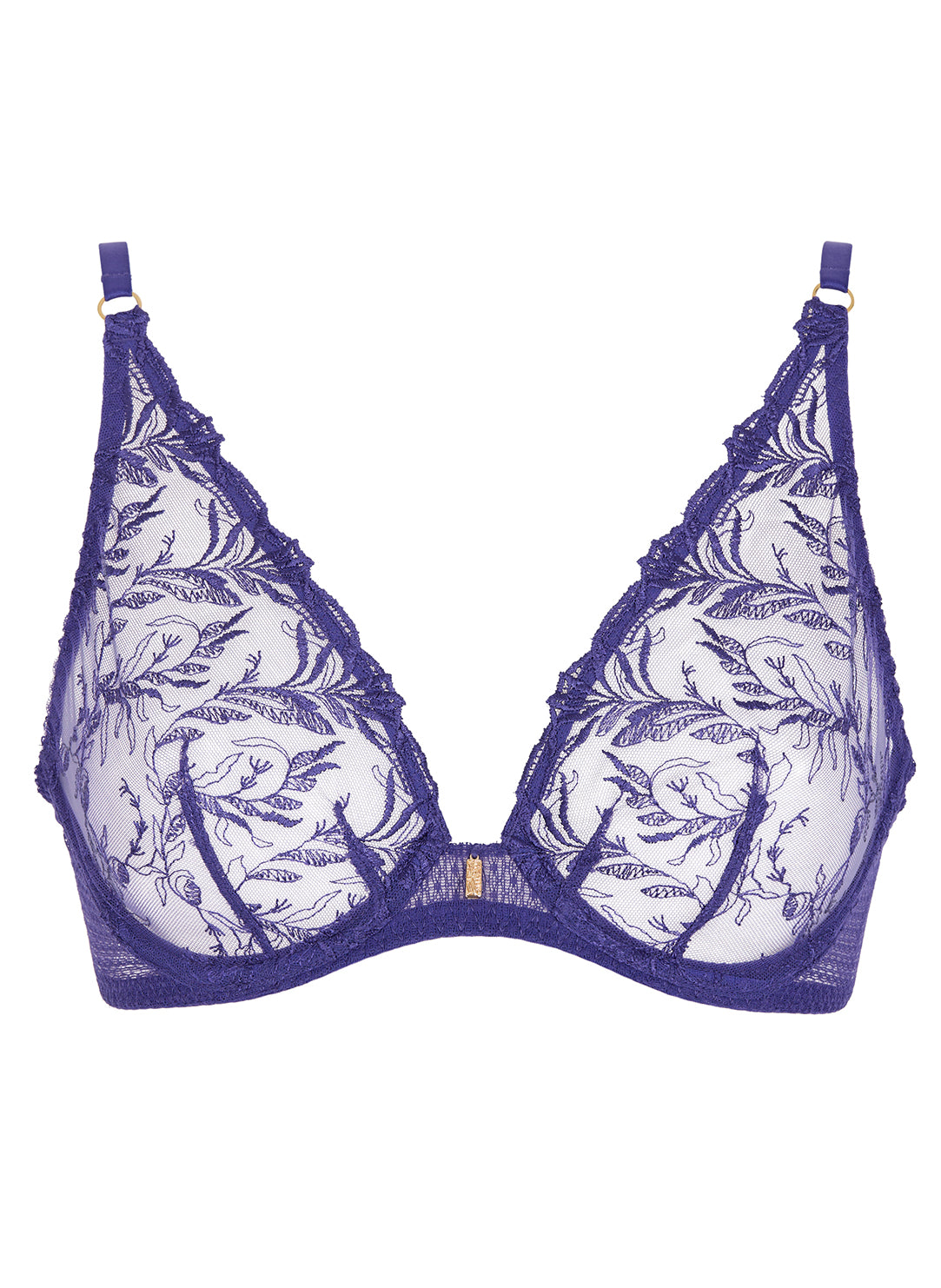 Hidden Treasure Iris Bloom Triangle Plunge Bra