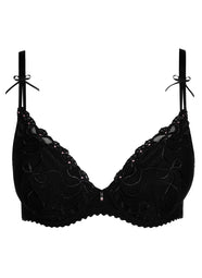 Noova Black Padded Bra Heartshape