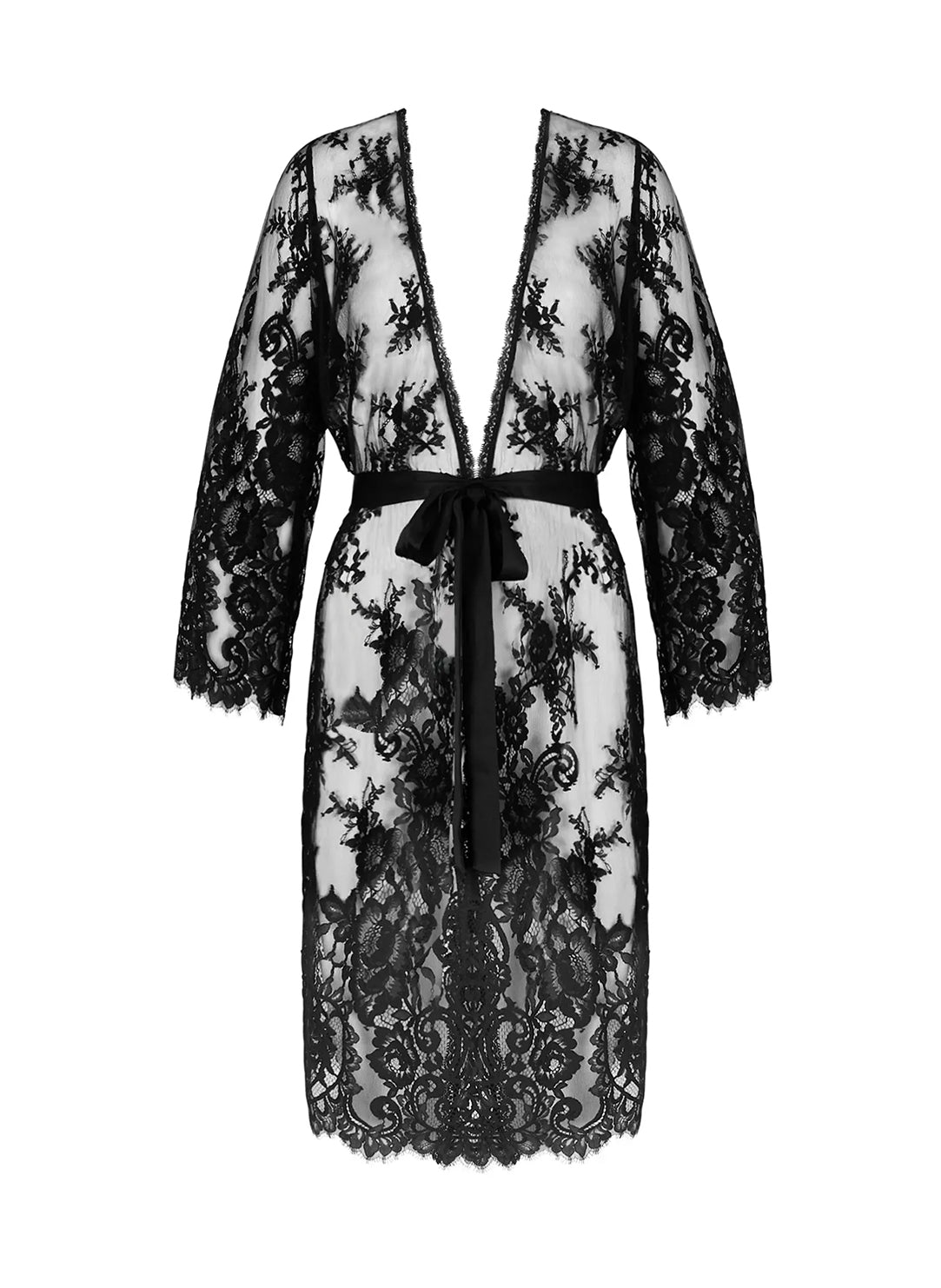 Desirs De Venise Black Short Robe