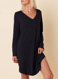 Classic Midnight V-Neck Nightshirt