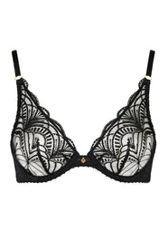 Vibes Black Triangle Plunge Bra