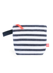 El Leopoldo Black Stripe Medium Clutch Bag