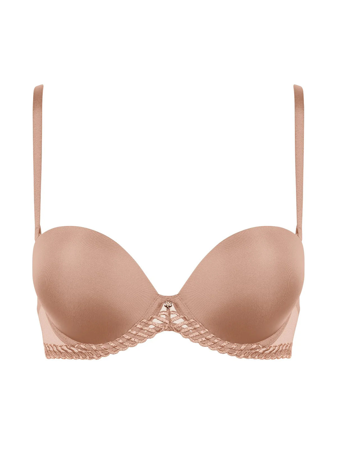 Sheer Emotion Sand Strapless Bra