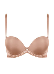 Sheer Emotion Sand Strapless Bra