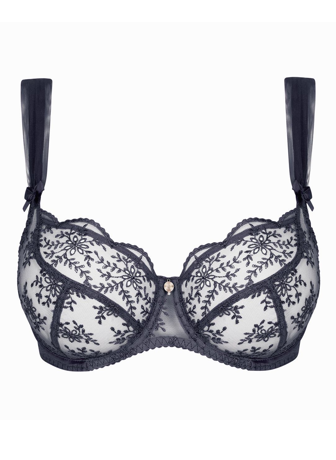 Charlotte Anthracite Low Necked Bra