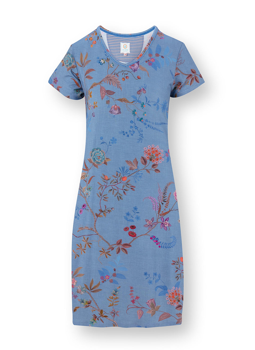 Bodhi Flower Blue Djoy Short Sleeve Night Dress