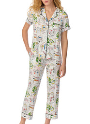 Cozy Weekend White Cropped PJ Set