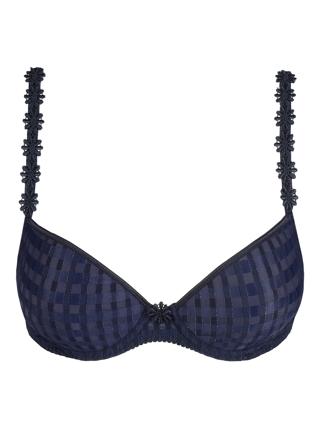 Avero Velvet Blue Padded Plunge Bra