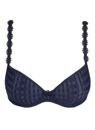 Avero Velvet Blue Padded Plunge Bra