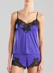 Enchant Blue Velvet Cami Short Set