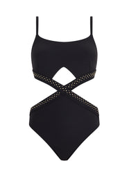 Summer Stars Black Swim Trikini